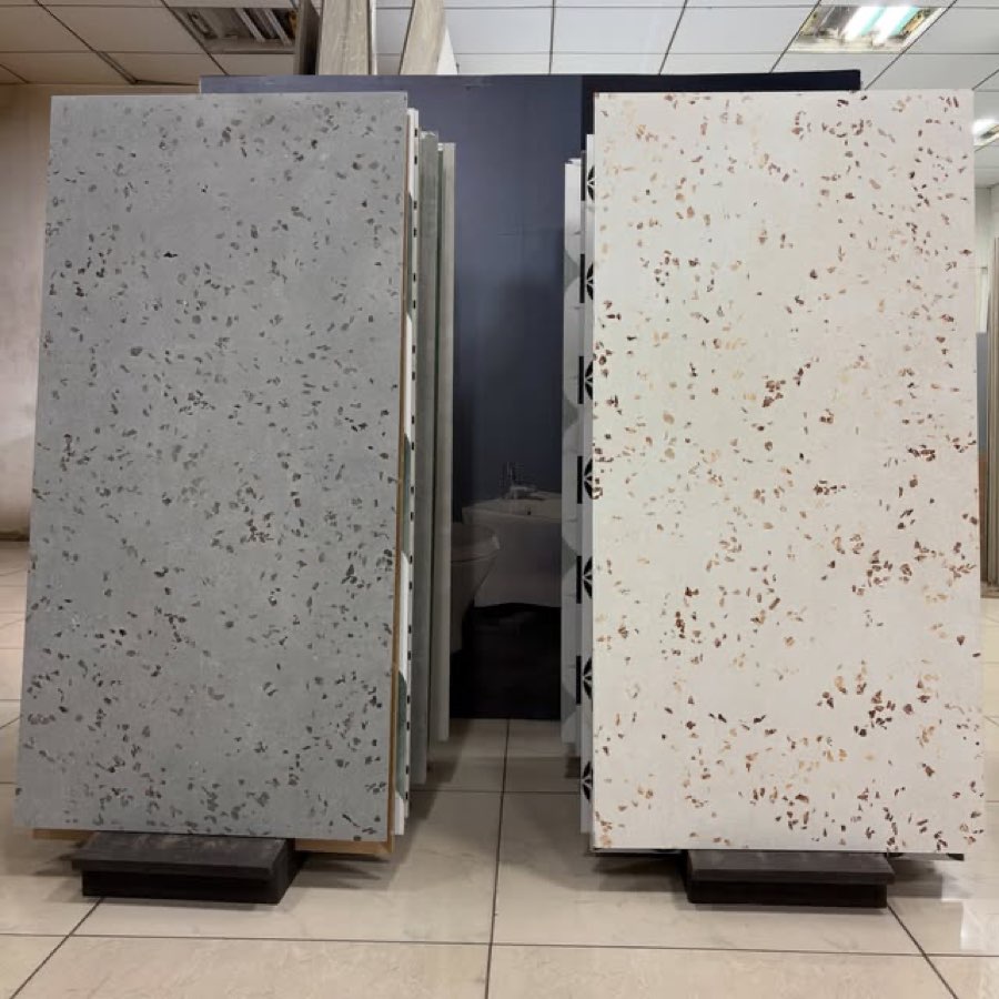 Tile design on display at Rathi Sales Agencies, Visakhapatnam