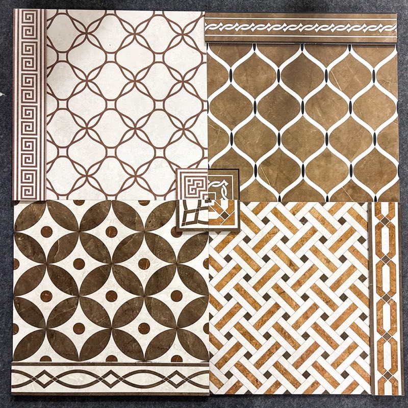 Tile design on display at Rathi Sales Agencies, Visakhapatnam