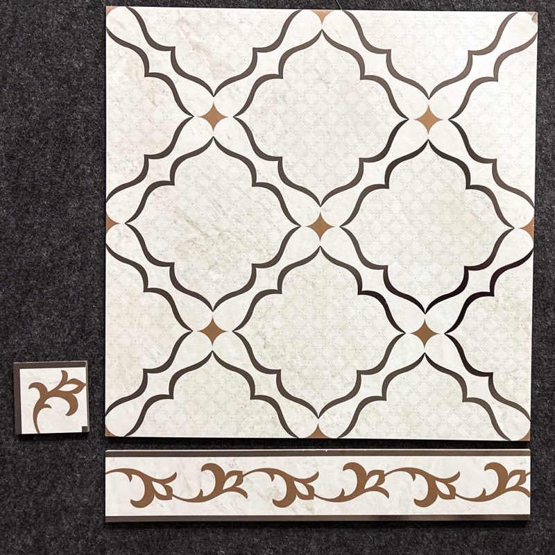 Tile design on display at Rathi Sales Agencies, Visakhapatnam
